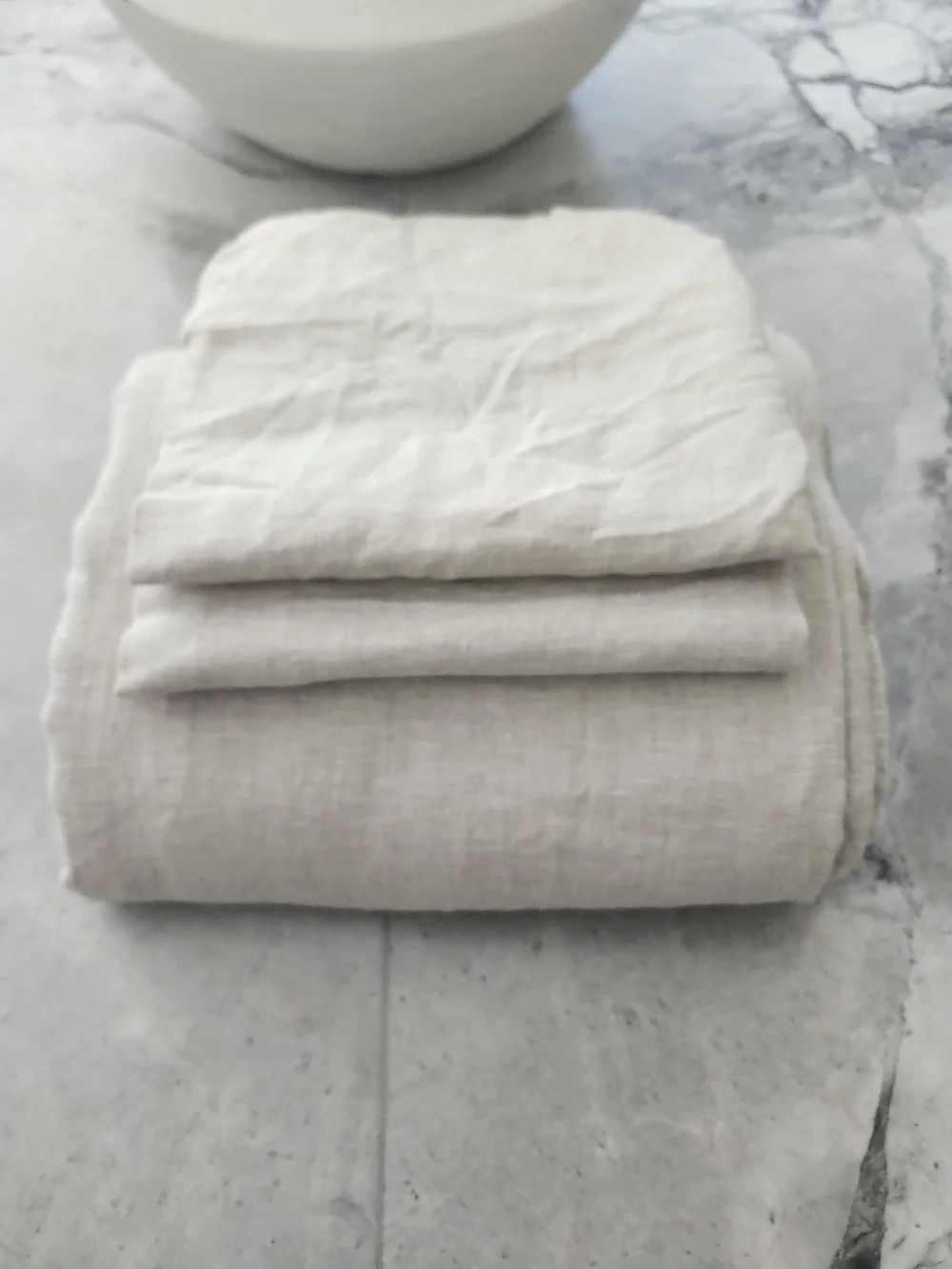 NWT Quince European Linen Duvet Cover Set King Cal King Natural Chambray